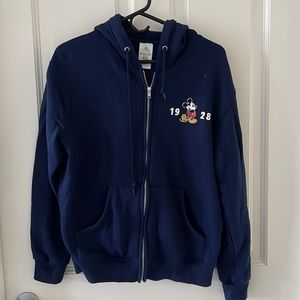 Disneyland navy zip up hoodie